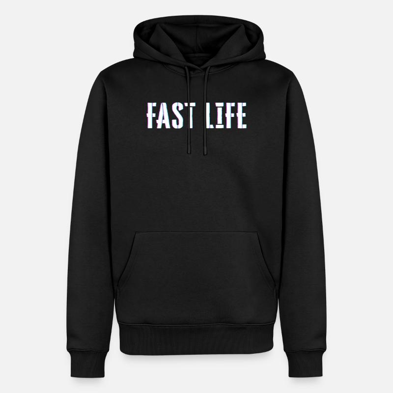 Vie rapide - Sweat à capuche Premium bio Homme - noir