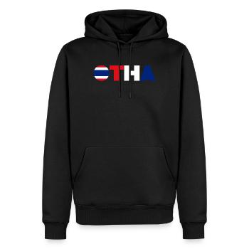 Thaïlande - Sweat à capuche Premium bio Homme - noir - Devant - Nico (187cm)