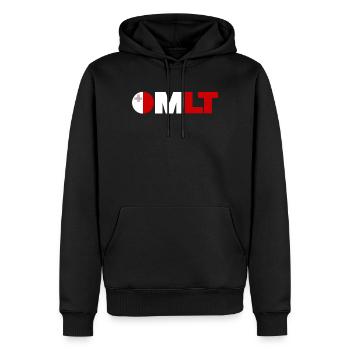 Malte - Sweat à capuche Premium bio Homme - noir - Devant - Nico (187cm)