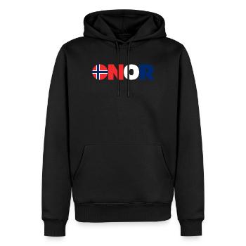Norvège - Sweat à capuche Premium bio Homme - noir - Devant - Nico (187cm)