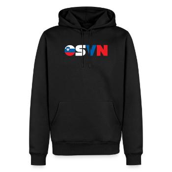 Slowenien - Männer Premium Bio Hoodie - Schwarz - Vorne - Nico (187cm)
