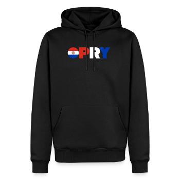 Paraguay - Sweat à capuche Premium bio Homme - noir - Devant - Nico (187cm)