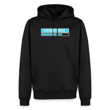 Trop réfléchir en processus Drôle de dicto sombre Logo - Sweat à capuche Premium bio Homme - noir - Devant - Nico (187cm)