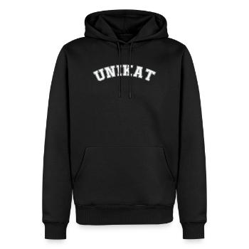 unikat - Männer Premium Bio Hoodie - Schwarz - Vorne - Nico (187cm)