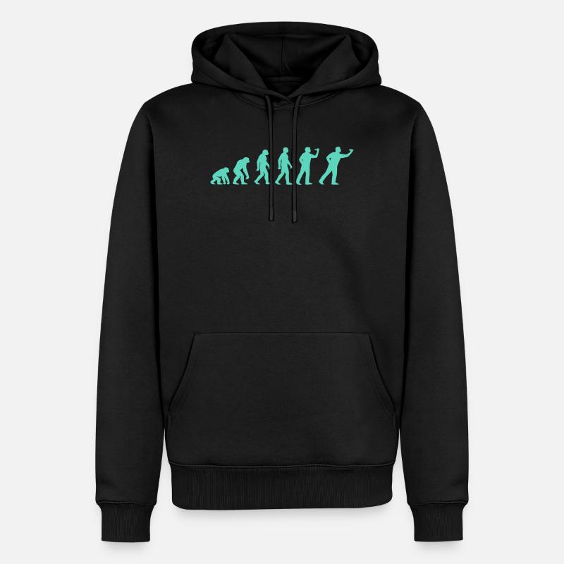 Menschheitsstufen Evolution - Männer Premium Bio Hoodie - Schwarz