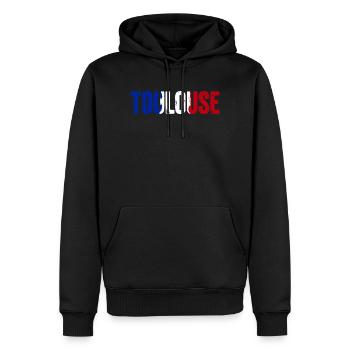 Toulouse Frankreich - Männer Premium Bio Hoodie - Schwarz - Vorne - Nico (187cm)