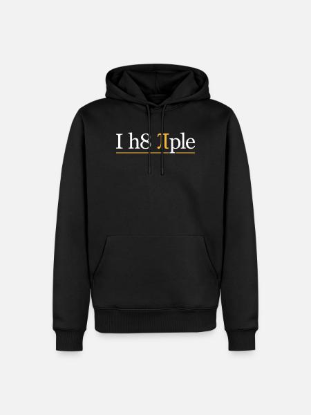 I h8 Piple - Männer Premium Bio Hoodie - Schwarz