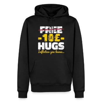 Étreintes sans inflation dire - Sweat à capuche Premium bio Homme - noir - Devant - Nico (187cm)
