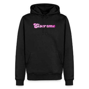 Eiscreme pink Erdbeereis Eis Fan Sommerzeit Urlaub - Männer Premium Bio Hoodie - Schwarz - Vorne - Nico (187cm)