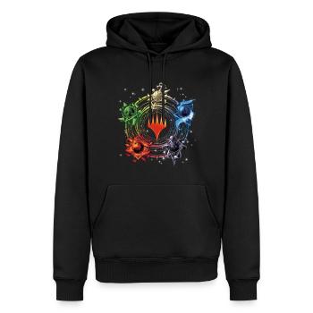 Magic: The Gathering Color Pie Of Magic - Men’s Premium Organic Hoodie - black - Front - Nico (187cm)