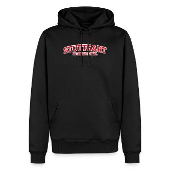 Stuttgart International - Männer Premium Bio Hoodie - Schwarz - Vorne - Nico (187cm)