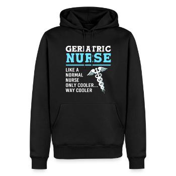 Maison de retraite Infirmière gériatrique Infirmière - Sweat à capuche Premium bio Homme - noir - Devant - Nico (187cm)