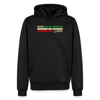 Italia - Rimini - Italien - Italy - Männer Premium Bio Hoodie - Schwarz - Vorne - Nico (187cm)