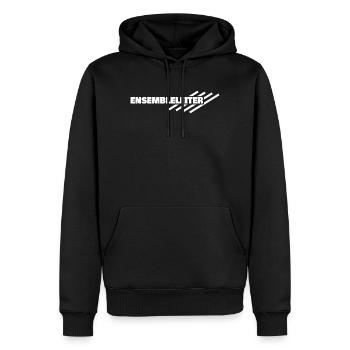 Gift for Ensemble Leader - Men’s Premium Organic Hoodie - black - Front - Nico (187cm)
