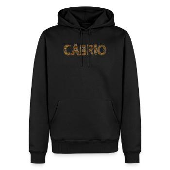 Wortwolke Cabrio Sprüche Sommer Auto  - Männer Premium Bio Hoodie - Schwarz - Vorne - Nico (187cm)