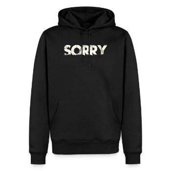 s tut mir leid, - Männer Premium Bio Hoodie - Schwarz - Vorne - Nico (187cm)