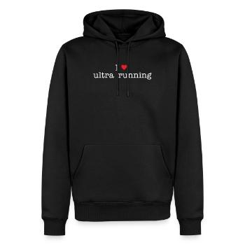 J’adore Ultra Running - Sweat à capuche Premium bio Homme - noir - Devant - Nico (187cm)