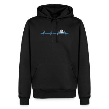 Voilier Catamaran Propriétaire Skipper - Sweat à capuche Premium bio Homme - noir - Devant - Nico (187cm)