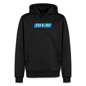 Tornado | Storm - Männer Premium Bio Hoodie - Schwarz - Vorne - Nico (187cm)