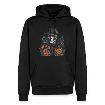 Médecin Peste avec Roses Cadeau - Sweat à capuche Premium bio Homme - noir - Devant - Nico (187cm)