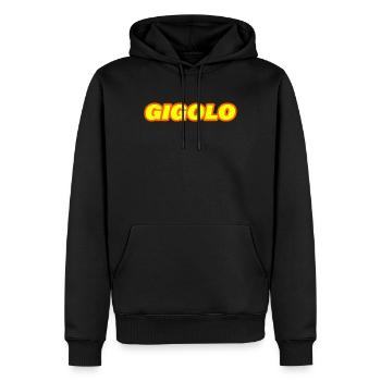 Gigolo - Sweat à capuche Premium bio Homme - noir - Devant - Nico (187cm)