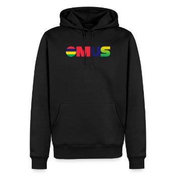 Mauritius - Männer Premium Bio Hoodie - Schwarz - Vorne - Nico (187cm)