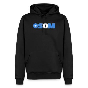 Somalia - Männer Premium Bio Hoodie - Schwarz - Vorne - Nico (187cm)