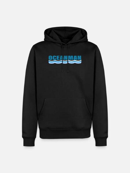 OCEANMAN - Sweat à capuche Premium bio Homme - noir