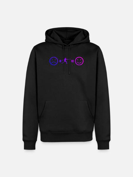 Geschenkidee für einen Frisbee-Spieler mit Frisbee - Männer Premium Bio Hoodie - Schwarz