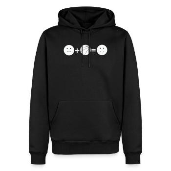 Basketball Love - Männer Premium Bio Hoodie - Schwarz - Vorne - Nico (187cm)