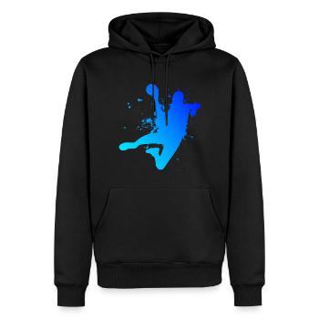 Handball Féminin Handball Handball Hommes - Sweat à capuche Premium bio Homme - noir - Devant - Nico (187cm)