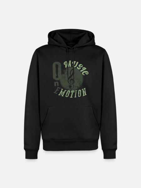 One music one emotion - Sweat à capuche Premium bio Homme - noir