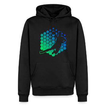 Joueurs de handball Hommes Joueurs de handball Femmes Handball - Sweat à capuche Premium bio Homme - noir - Devant - Nico (187cm)