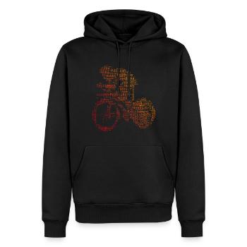 Vélo de route Vélo de route Vélo de route pour femmes - Sweat à capuche Premium bio Homme - noir - Devant - Nico (187cm)