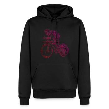 Cycliste sur route Vélo de route Vélo de route - Sweat à capuche Premium bio Homme - noir - Devant - Nico (187cm)