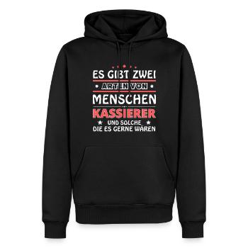 Kassierer Geschenk - zwei Arten von... Design - Männer Premium Bio Hoodie - Schwarz - Vorne - Nico (187cm)