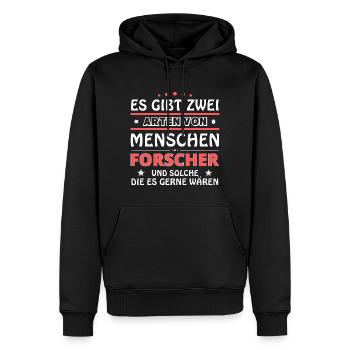 Forscher Geschenk - zwei Arten von... Design - Männer Premium Bio Hoodie - Schwarz - Vorne - Nico (187cm)