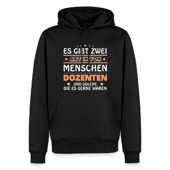 Lecturer Gift - Two Types of...Design - Men’s Premium Organic Hoodie - black - Front - Nico (187cm)