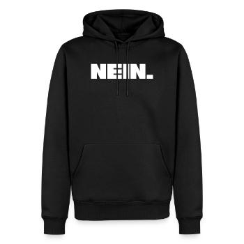 Nein. - Männer Premium Bio Hoodie - Schwarz - Vorne - Nico (187cm)