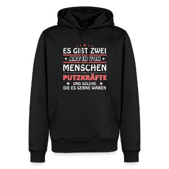 Putzkraft Geschenk - zwei Arten von... Design - Männer Premium Bio Hoodie - Schwarz - Vorne - Nico (187cm)