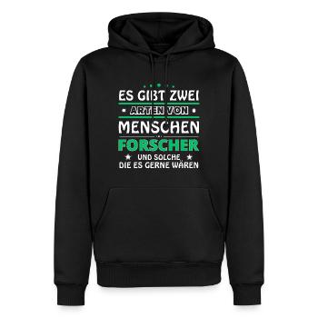 Forscher Geschenk - zwei Arten von... Design - Männer Premium Bio Hoodie - Schwarz - Vorne - Nico (187cm)