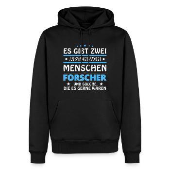 Forscher Geschenk - zwei Arten von... Design - Männer Premium Bio Hoodie - Schwarz - Vorne - Nico (187cm)