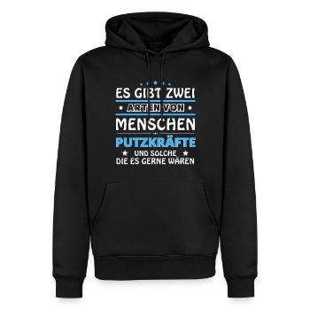 Putzkraft Geschenk - zwei Arten von... Design - Männer Premium Bio Hoodie - Schwarz - Vorne - Nico (187cm)