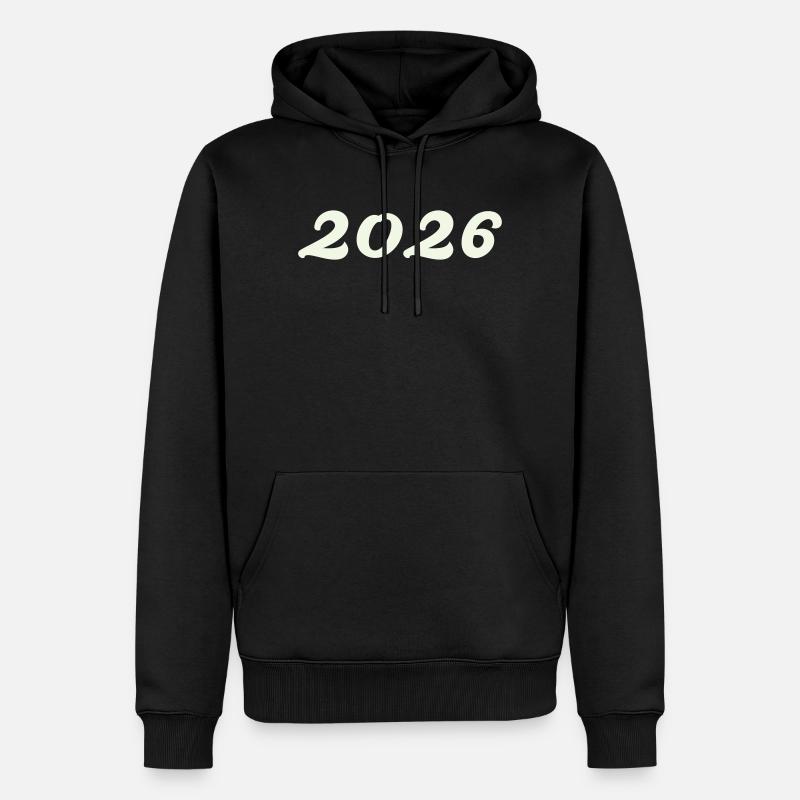2026 - Männer Premium Bio Hoodie - Schwarz