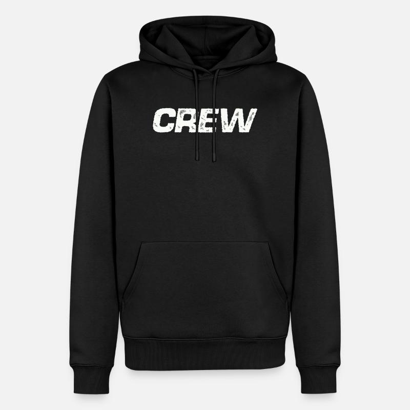 crew - Männer Premium Bio Hoodie - Schwarz