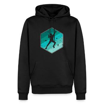 Escalade Boulder Boulder Escalade Alpinistes - Sweat à capuche Premium bio Homme - noir - Devant - Nico (187cm)