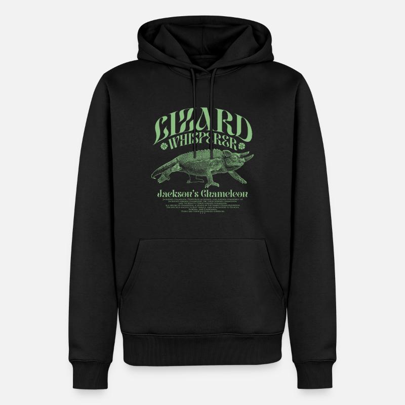 Jackson's Chamäleon Echsenflüsterer - Männer Premium Bio Hoodie - Schwarz