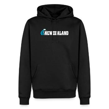Kiwi Bird Cartoon Nouvelle-Zélande - Sweat à capuche Premium bio Homme - noir - Devant - Nico (187cm)