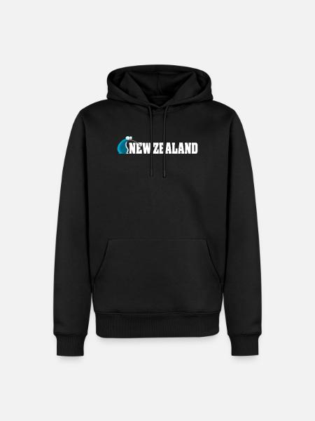 Kiwi-Vogel-Karikatur Neuseeland - Männer Premium Bio Hoodie - Schwarz