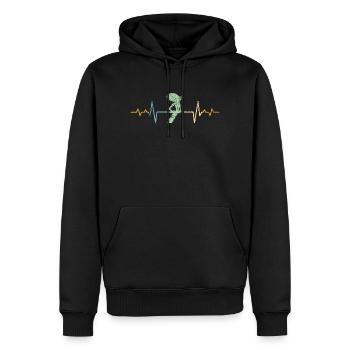 Nageur nageur cadeau - Sweat à capuche Premium bio Homme - noir - Devant - Nico (187cm)